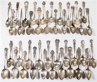WESTERN STATES STERLING SILVER SOUVENIR SPOONS,