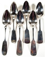 ASSORTED AMERICAN COIN SILVER TABLE SPOONS, LOT