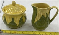 Shawnee Corn Pattern Creamer & Sugar