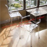2 LeisureMod Carroll acrylic chairs