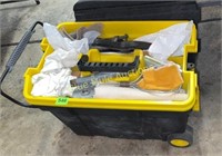 Stanley rolling tool box w/misc.