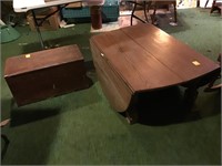 Drop leaf coffee table and trunk