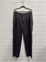 Purple Marc Buchanan Leather Pants (36)