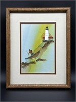 John S. McFedries Watercolor Picture Framed