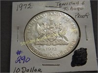 1972 $10 Trinidad & Tobago Proof Coins
