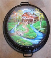 Large tub -hand painted signed "Ginny" of