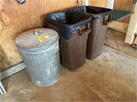 3 TRASH CANS