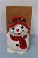 Snowman Cookie Jar w/ Box