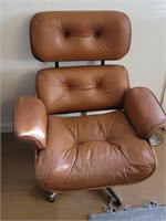 Eames Style Schweiger Brown Leather Chair