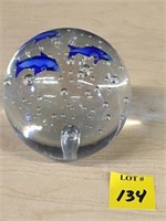 Bubble Glass Fish Paperweight