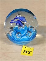 Bubble Glass Fish Paperweight