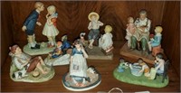 7 Norman Rockwell Ceramic Statues