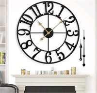 1st Owned 24 Inch Silent Non-Ticking Wall Clock. B