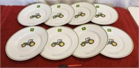 Set of 8 John Deere Dinner Plates