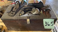 Lot of Small Planes & Wooden Tool Box