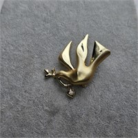Guiste Signed Dove Of Peace Brooch