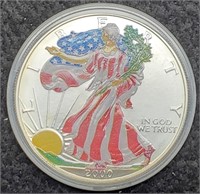 2000 Silver Eagle Colorized In Capsule