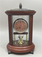 Lg Bombay Co Cherry Wood Anniversary Mantel Clock