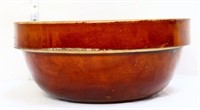 Vintage brown stone mixing bowl, see photos
