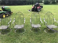 (4) Swiveling Metal Outdoor Captains Chairs