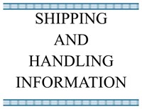 PLEASE READ if Shipping is Needed