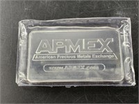 10 OZT bar of .999 fine silver from APMEX