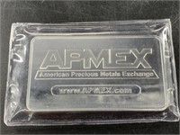 10 OZT bar of .999 fine silver from APMEX