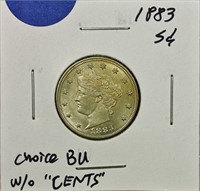 1883 Liberty Nickel No Cents Ch. BU