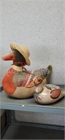 Two pieces duck home decor