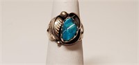 .925 Sterling Silver Turquoise Ring