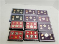 Lot of 12 US Proof Coin Set 1980's
