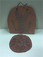 2 Pieces OF Native Clay Thunderbird Art