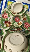 Vintage deli tray green floral