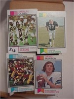 135 different 1973 Topps football cards w/ stars