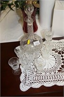 Sherry decanter and glasses