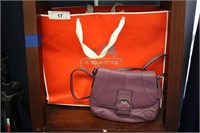 COACH PURPLE LEATHER PURSE