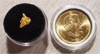Alaska Gold Rush Nugget w/ Coin #1