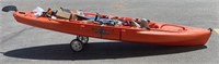 Orange Hobie Kayak on Wheels w/ Extras