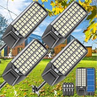 4-Pack 4000W Solar Street Light - 300000 Lumens,