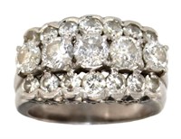 Platinum 3.00 ct Brilliant Natural Diamond Ring