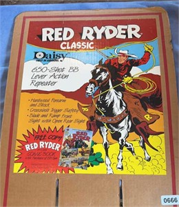 Red Ryder Display Backer on Cardboard