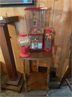 VINTAGE PEANUT CANDY MACHINE AND 2 SMALL ONES
