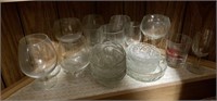 Glassware on this shelf (living room)