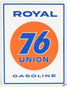 UNION 76 ROYAL PORCELAIN GAS PUMP PLATE