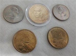2 Sacagawea One Dollar Coins and More