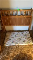 FOLDABLE WOODEN CRIB WITH MATTRESS