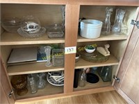 Cabinet Contents - Misc. Glass, Depression Plates