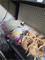Large Doll and Doll Furniture and Doll Clothes Lot