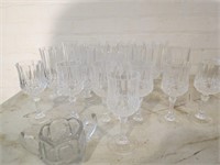 Footed glassware set.
