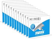 HIIMIEI Acrylic Sign Holder 8.5x11  Clear(12 Pack)